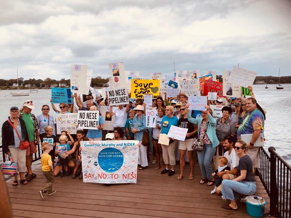 Waterspirit co-sponsored a public action to stop a proposed fracked gas. pipeline and compressor station. Red Bank, New Jersey, USA. September 2019
